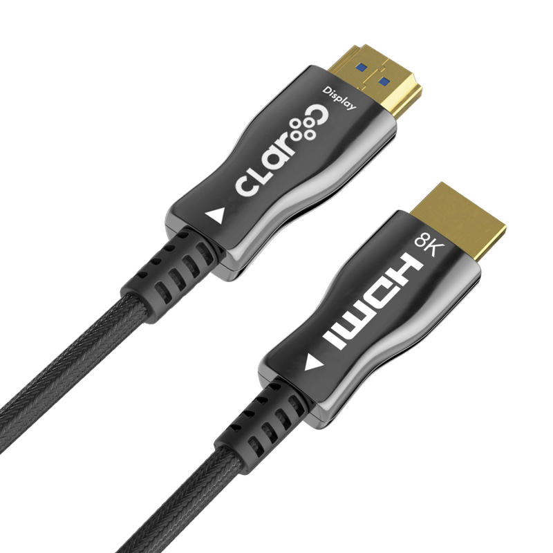 Claroc Premium Kabel aktywny HDMI 2.1 Ultra High Speed AOC, 8K / 4K@120Hz, oplot, 10 m