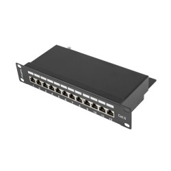 Patch panel Lanberg PPF6-9012-B 12 port 1U 10" kat.6 ekranow… | PartsPC.pl