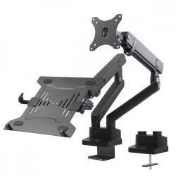 Uchwyt biurkowy podwójny do monitora i laptopa Maclean MC-813 17"-32" 2x8kg