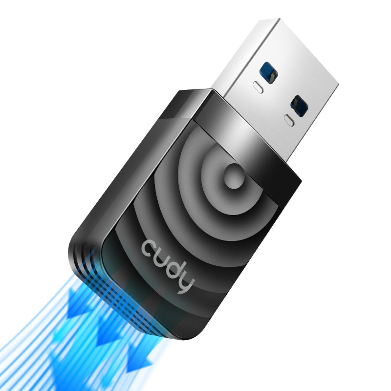 CUDY WU1300S | karta sieciowa, adapter Wi-Fi, 2,4GHz/5GHz, USB 3.0