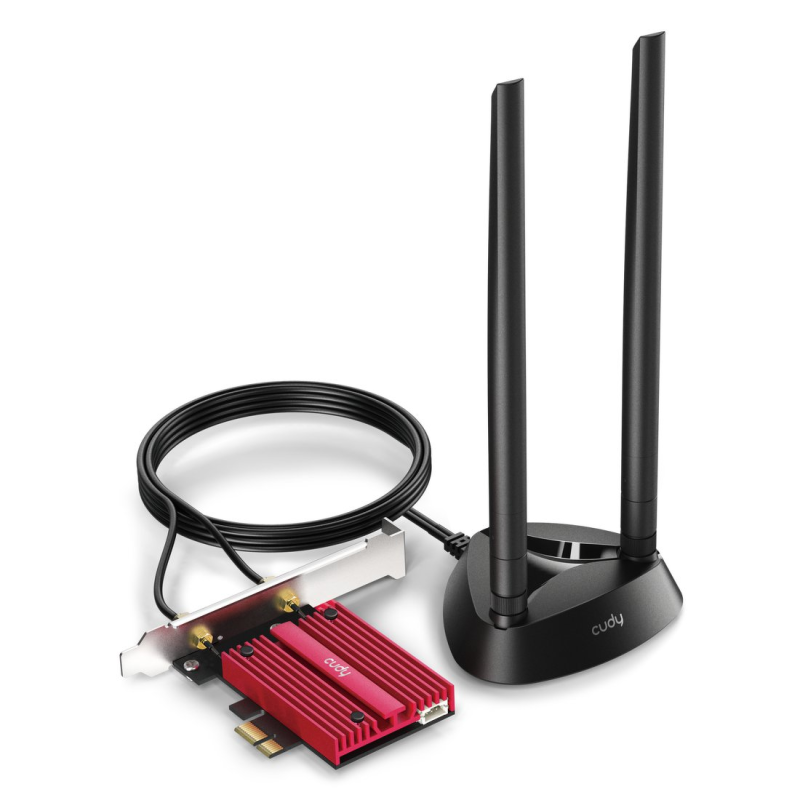 CUDY WE4000 | karta sieciowa, adapter Wi-Fi 6E, 2,4GHz/5GHz, PCI Express