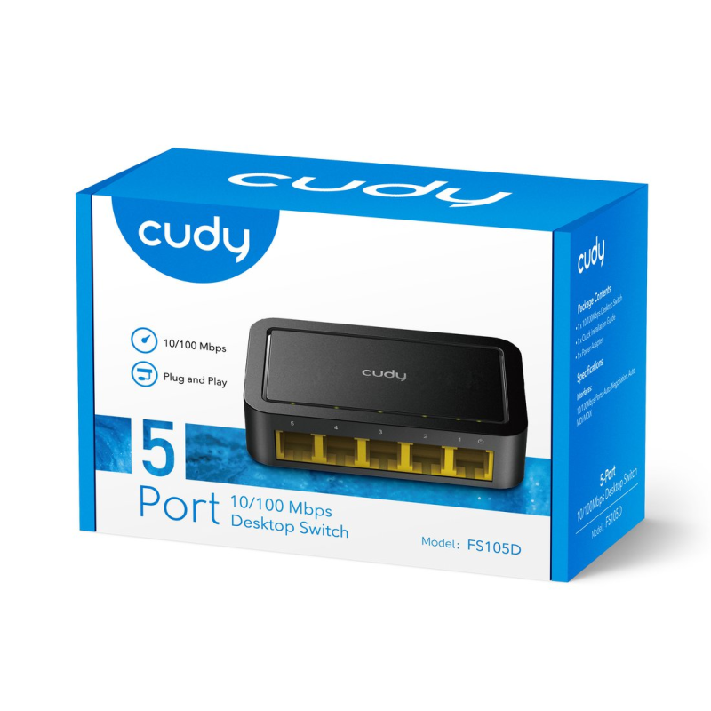 CUDY FS105D | przełącznik sieciowy, 5-portowy