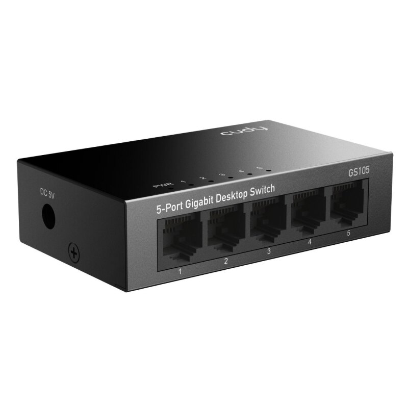 CUDY GS105 | przełącznik sieciowy, 5-portowy, Gigabit, Metalowa obudowa