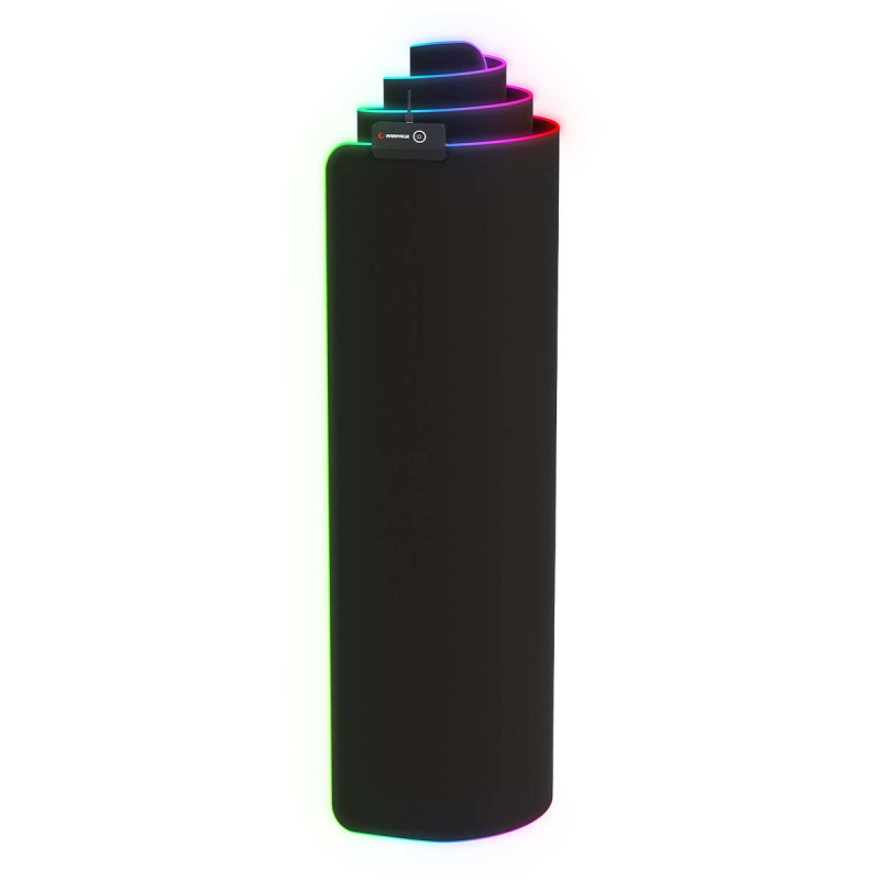 Rampage MP-24 podkładka gamingowa pod klawiaturę i mysz 30x80cm, RGB, czarna