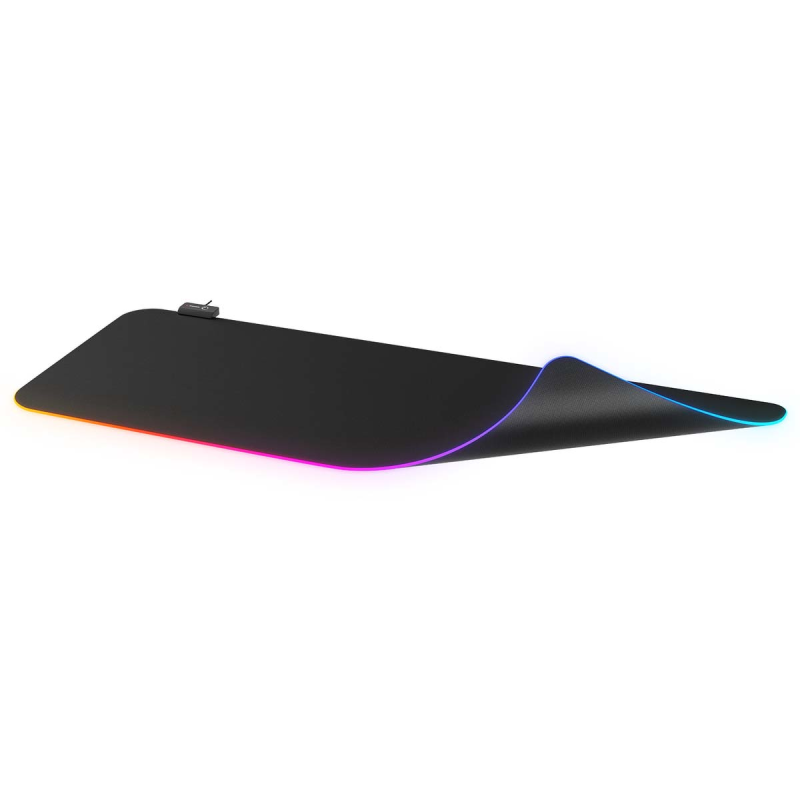 Rampage MP-24 podkładka gamingowa pod klawiaturę i mysz 30x80cm, RGB, czarna