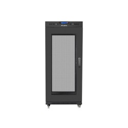 Szafa instalacyjna Rack stojąca 19" 27U 600x800 czarna drzwi perforowane