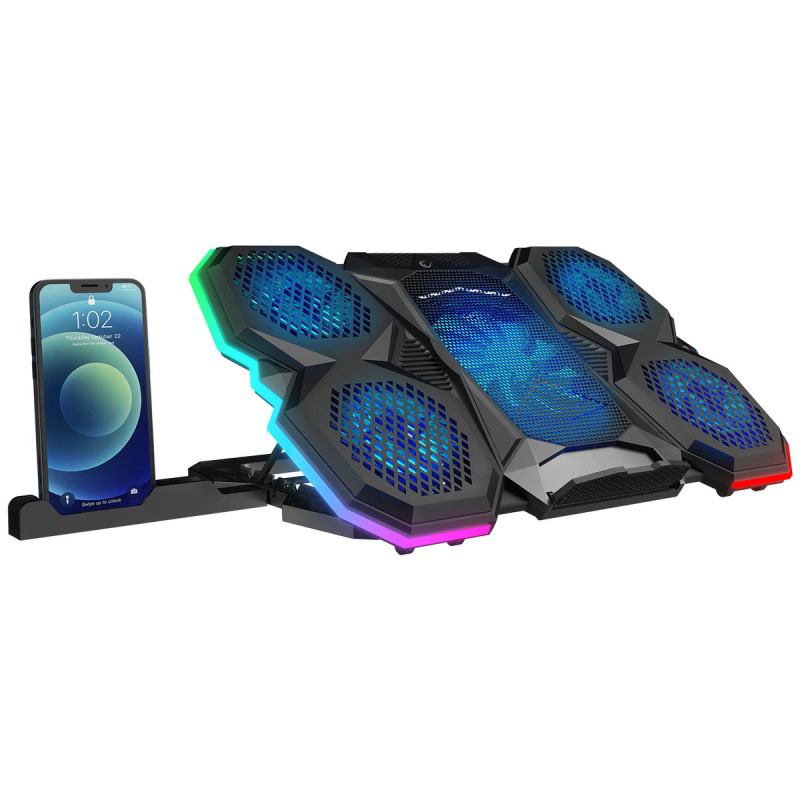 Rampage AD-RC14 X-RANGER Podstawka chłodząca pod laptop 9-17'' RGB regulowana cicha