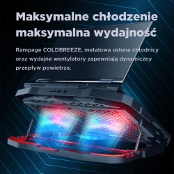Rampage AD-RC4 Podstawka chłodząca pod laptop 12,1-15,6" reg… | PartsPC.pl