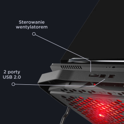 Rampage AD-RX34 Podstawka chłodząca pod laptop 12,1-17" regu… | PartsPC.pl