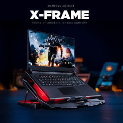 Rampage AD-RX34 Podstawka chłodząca pod laptop 12,1-17" regu… | PartsPC.pl