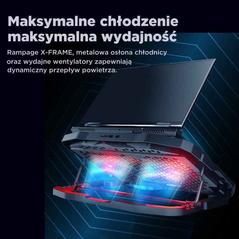 Rampage AD-RX34 Podstawka chłodząca pod laptop 12,1-17" regu… | PartsPC.pl