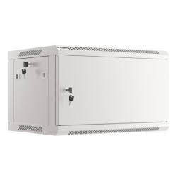 Szafa instalacyjna Rack wisząca 19" 6U 600x450 szara drzwi m… | PartsPC.pl
