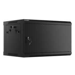 Szafa instalacyjna Rack wisząca 19" 6U 600x450 czarna drzwi … | PartsPC.pl