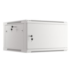 Szafa instalacyjna Rack wisząca 19" 6U 600x600 szara drzwi m… | PartsPC.pl