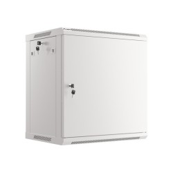 Szafa instalacyjna Rack wisząca 19" 12U 600x450 szara drzwi metalowe
