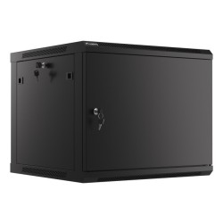 Szafa instalacyjna Rack wisząca 19" 9U 600x600 czarna drzwi … | PartsPC.pl