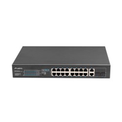 Switch niezarządzalny Lanberg 16x 100Mb PoE+/2x Combo Rack 1… | PartsPC.pl