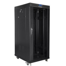 Szafa instalacyjna Rack stojąca 19" 27U 800x1000 czarna drzw… | PartsPC.pl