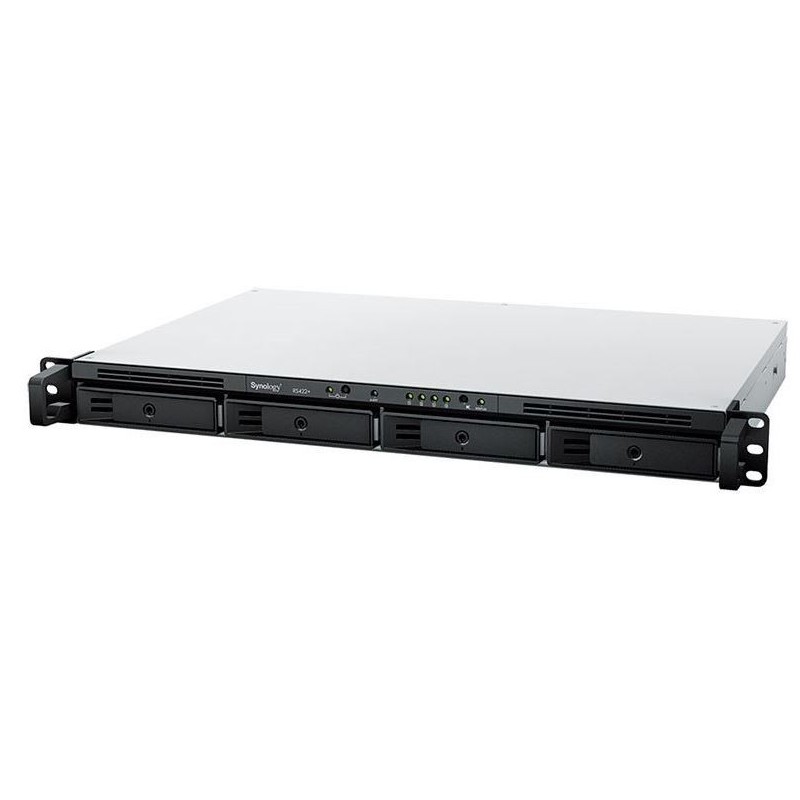 Synology RS422+ | 4-zatokowy serwer NAS, AMD Ryzen, 2GB RAM, 2x 1GbE RJ-45, RACK 1U