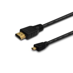 Kabel HDMI - micro HDMI Savio CL-39 1m czarny, złote k. v1.4