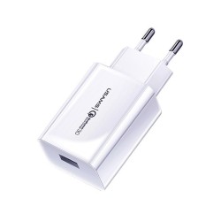 Ładowarka sieciowa Usams T22 3A 18W 1xUSB QC 3.0 bez kabla - biała