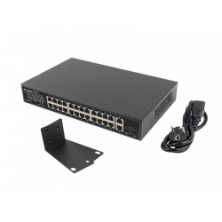Switch niezarządzalny Lanberg 24x 1Gb PoE+/2x Gb 2x SFP Rack… | PartsPC.pl