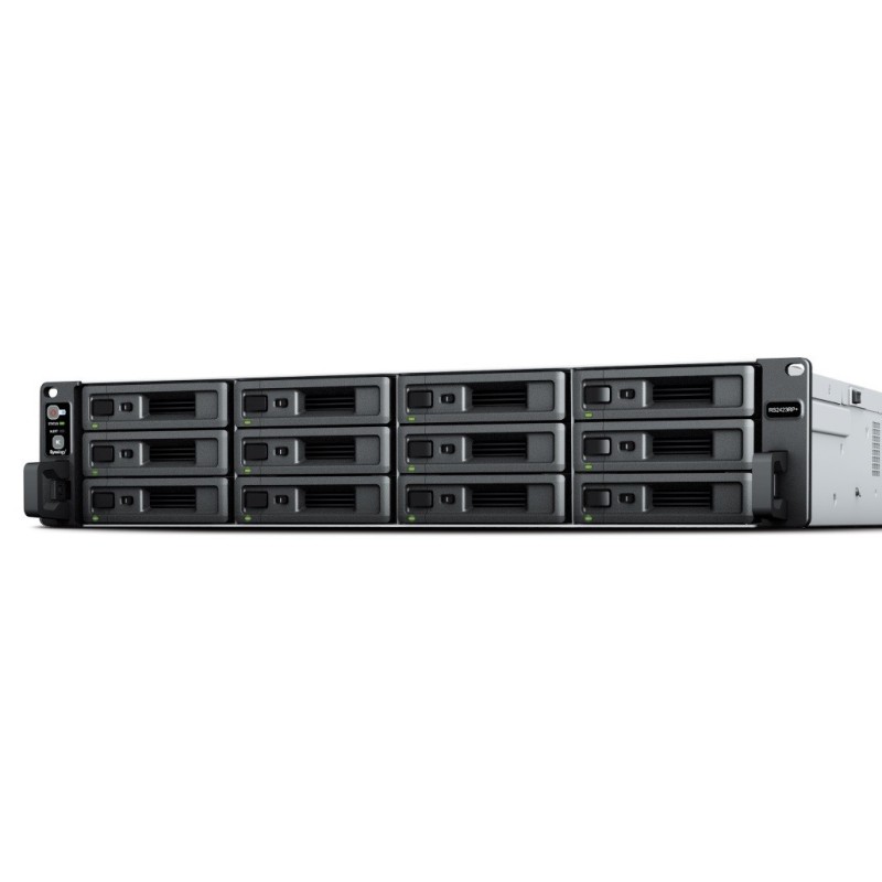 Synology RS2423+ | 12-zatokowy serwer NAS, AMD Ryzen, 8GB RAM, 2x 1GbE, 1x 10GbE RJ-45, RACK 2U