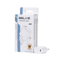 Ładowarka sieciowa Beline 20W 1xUSB-C PD 3.0+kabel Lightning - biała