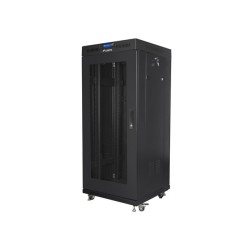 Szafa instalacyjna Rack stojąca 19" 27U 600x600 czarna drzwi… | PartsPC.pl