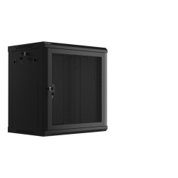 Szafa instalacyjna Rack wisząca 19" 12U 600x450 czarna drzwi… | PartsPC.pl