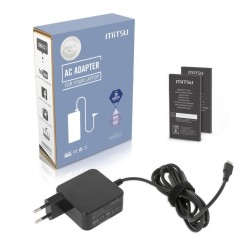 Zasilacz sieciowy Mitsu 45W USB-C, USBC, 5-20V, 2-3A (black)… | PartsPC.pl