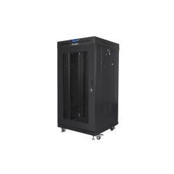 Szafa instalacyjna Rack stojąca 19" 22U 600x600 czarna drzwi… | PartsPC.pl