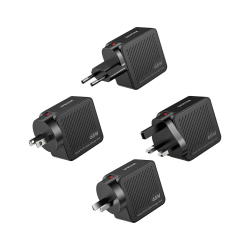 GaN 3-w-1 65W, wspiera 4K@60Hz (USB-A/HDMI/USB-C) | PartsPC.pl