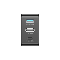 GaN 3-w-1 65W, wspiera 4K@60Hz (USB-A/HDMI/USB-C) | PartsPC.pl