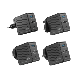 GaN 3-w-1 65W, wspiera 4K@60Hz (USB-A/HDMI/USB-C) | PartsPC.pl