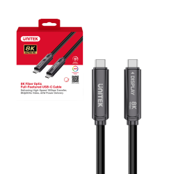 Kable optyczne USB-C (10Gbps, PD60W, 8K@30Hz) 10m