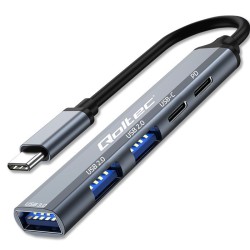 Hub Qoltec adapter USB-C 3.1 5w1 | USB-C PD | USB-C | 2x USB… | PartsPC.pl
