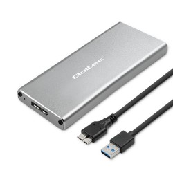 Obudowa/kieszeń Qoltec na dysk M.2 SSD | SATA | NGFF | USB 3… | PartsPC.pl