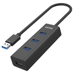 Hub USB Unitek Y-3089 4xUSB 3.0 czarny | PartsPC.pl