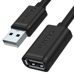 Kabel Unitek Y-C417GBK przedłużacz USB 2.0 AM-AF 3,0m | PartsPC.pl