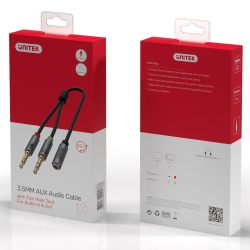 Kabel Unitek Y-C957ABK miniJack 3,5mm (F) - 2x 3,5mm (M) | PartsPC.pl