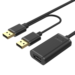 Przedłużacz USB 2.0 Unitek Y-278 AM-AF, 10m, z dodatkowym za… | PartsPC.pl