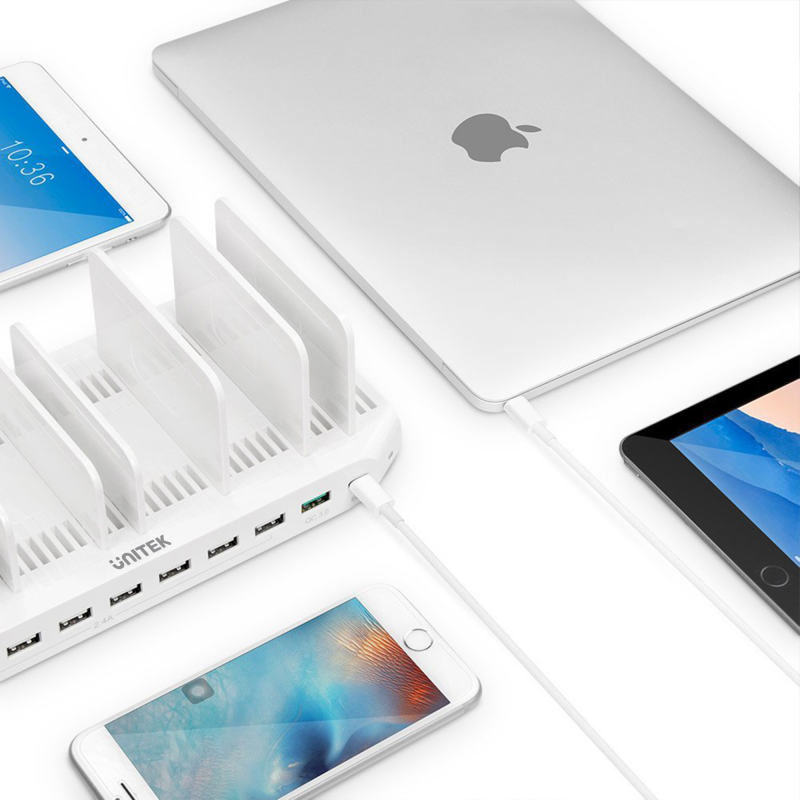 Stacja ładująca Unitek Y-2190, 10 x USB QC3.0 USB-C Power De… | PartsPC.pl