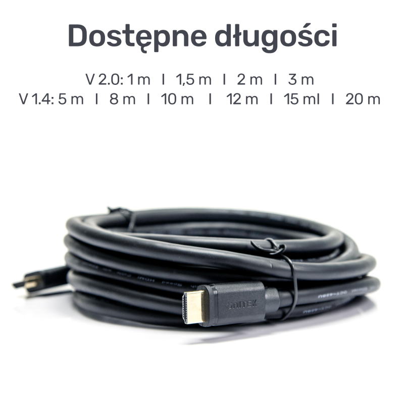 Kabel HDMI Unitek Y-C137M v2.0 M/M BASIC 1,5m | PartsPC.pl
