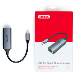 Kabel adapter Unitek U1312A USB-C 3.1 Gen 1 - RJ45 1000 Mbps… | PartsPC.pl