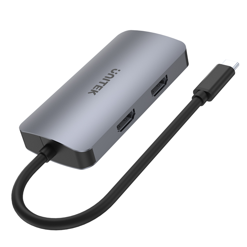 Hub USB-C Unitek D1051A 1x USB 3.1, VGA, 2x HDMI, PD | PartsPC.pl
