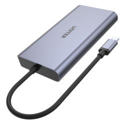 Hub USB-C Unitek D1056A, 2x USB 3.1, HDMI, DP, RJ45, SD | PartsPC.pl