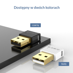 Adapter Bluetooth 5.0 Orico BTA-508-BK-BP USB-A, czarny | PartsPC.pl