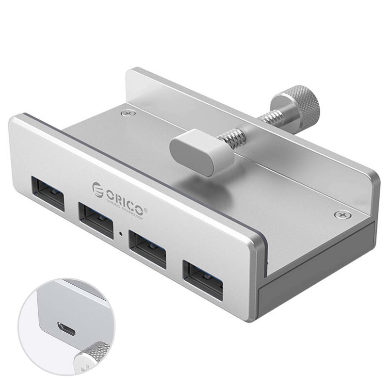 Hub USB Orico MH4PU-P-SV-BP 4x USB-A, 5Gbps, aktywny, biurko… | PartsPC.pl