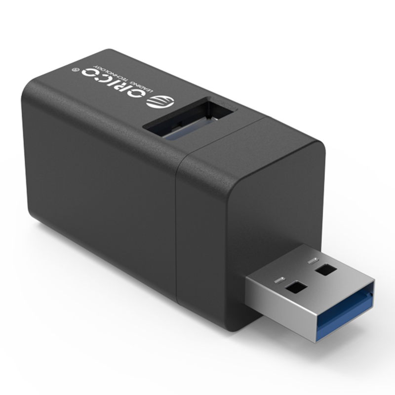 Hub USB Orico MINI-U32-BK-BP mini bez kabla 3 porty USB-A 3.… | PartsPC.pl